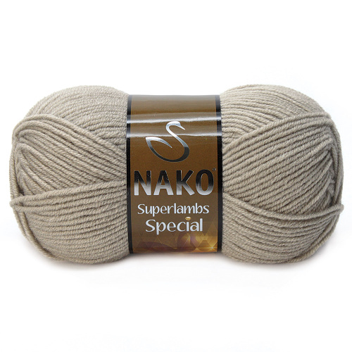 Пряжа Nako SUPERLAMBS SPECIAL (Цвет: 10007 натуральный серый)