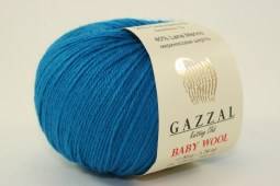 Пряжа Gazzal BABY WOOL (Цвет: 822 ярко-голубой)