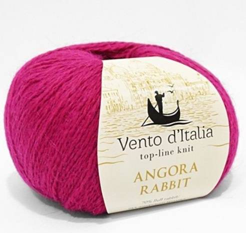 Пряжа Vento d'Italia ANGORA RABBIT (Цвет: 42 розовый яркий)