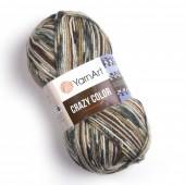 Пряжа Yarn Art CRAZY COLOR (Цвет: 158 коричнево-бежево-серый)
