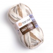 Пряжа Yarn Art CRAZY COLOR (Цвет: 145 серо-коричнево-белый)