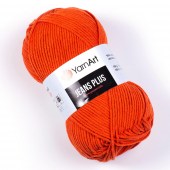Пряжа Yarn Art JEANS PLUS (Цвет: 85 морковный)