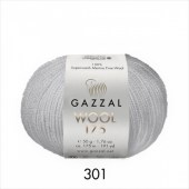 Пряжа Gazzal WOOL 175 (Цвет: 301 серебро)