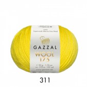 Пряжа Gazzal WOOL 175 (Цвет: 311 яркий лимон)