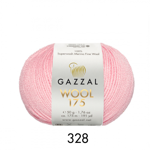 Пряжа Gazzal WOOL 175 (Цвет: 328 розовый)