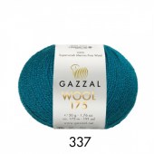Пряжа Gazzal WOOL 175 (Цвет: 337 темный изумруд)