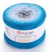 Пряжа Yarn Art Flowers Alpaca (Цвет: 429 т.бирюза-серый)