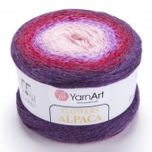 Пряжа Yarn Art Flowers Alpaca (Цвет: 434 фиолетовый-красный-розовый)