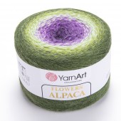 Пряжа Yarn Art Flowers Alpaca (Цвет: 435 зелено-сиреневый)