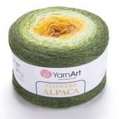 Пряжа Yarn Art Flowers Alpaca (Цвет: 438 зелено-желтый)