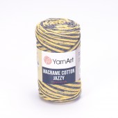 Пряжа Yarn Art MACRAME COTTON JAZZY (Цвет: 1203 желтый-серый)