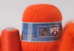 Пряжа ПУХ НОРКИ (синяя этикетка) (Цвет: 839 ярко-оранжевый)