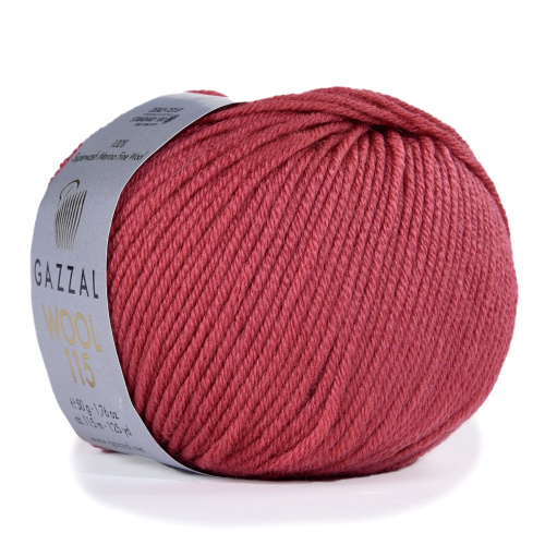 Пряжа Gazzal WOOL 115 (Цвет: 3323 земляника)