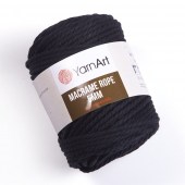 Пряжа Yarn Art MACRAME ROPE 5MM (Цвет: 750 черный)