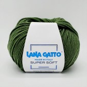 Пряжа Lana Gatto SUPER SOFT (Цвет: 13278 оливковая зелень)