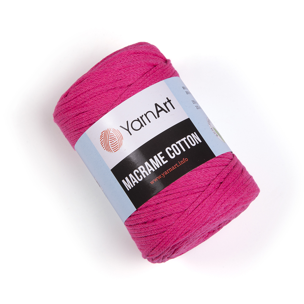 Пряжа Yarn Art MACRAME COTTON (Цвет: 803 ярко-розовый)