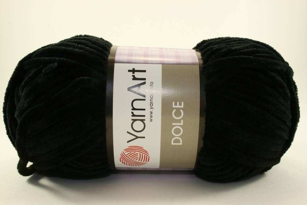 Пряжа Yarn Art DOLCE (Цвет: 742 черный)