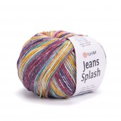 Пряжа Yarn Art JEANS SPLASH (Цвет: 943 бордо/жёлтый)