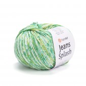 Пряжа Yarn Art JEANS SPLASH (Цвет: 946 зелёный/жёлтый)