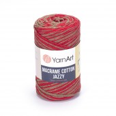 Пряжа Yarn Art MACRAME COTTON JAZZY (Цвет: 1218 красный-бежевый)