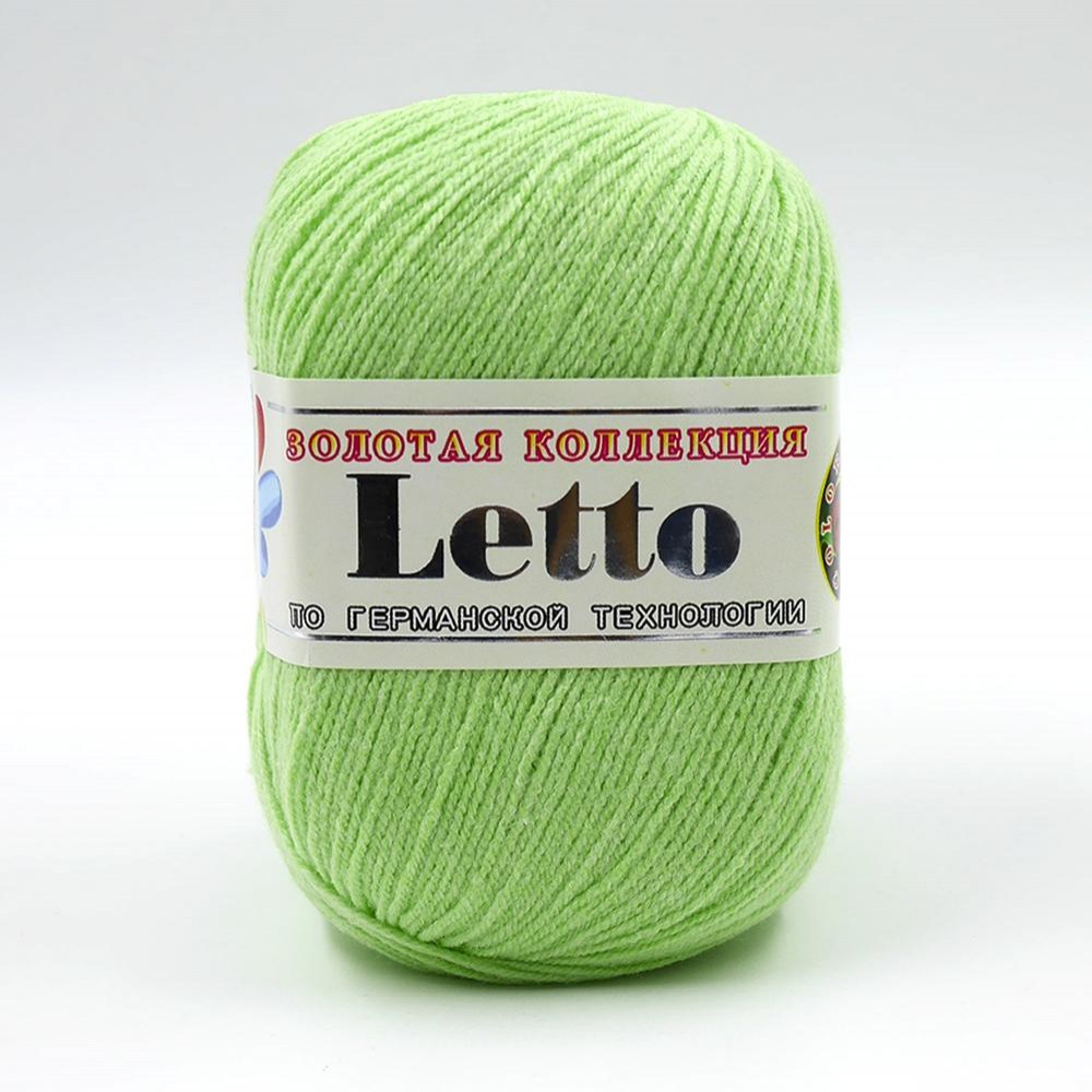 Пряжа Color City LETTO (Цвет: 034 зеленый неон)
