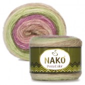 Пряжа Nako PERU COLOR (Цвет: 32414 зелено-бежево-свекольный)