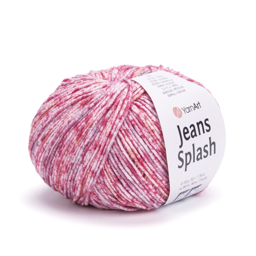 Пряжа Yarn Art JEANS SPLASH (Цвет: 941 брусника/шафран)