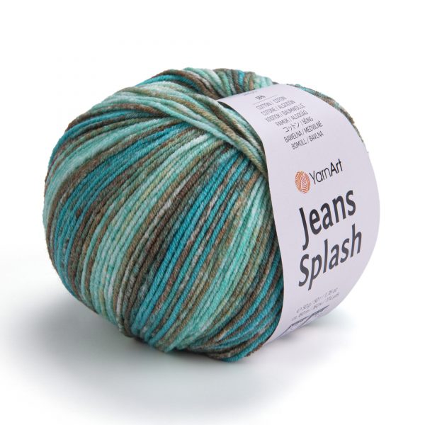 Пряжа Yarn Art JEANS SPLASH (Цвет: 961 беж/бирюза)