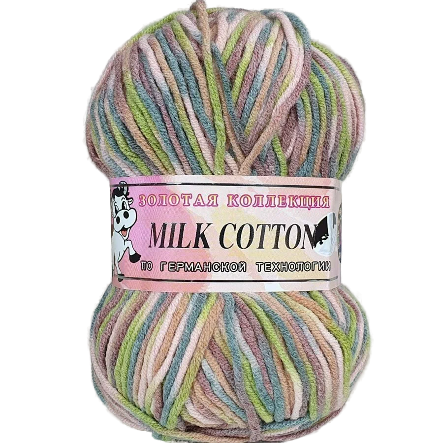 Пряжа Color City MILK COTTON (Цвет: 360 цветной меланж)