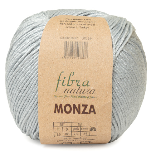 Пряжа Fibra Natura MONZA (Цвет: 26-27 пепел)