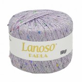 Пряжа Lanoso PARLA (Цвет: 4700 лаванда/разноцветные пайетки)