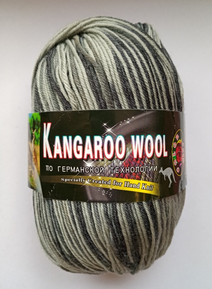Пряжа Color City KANGAROO WOOL MELANGE (Цвет: 802 серый)