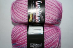 Пряжа Color City KANGAROO WOOL MELANGE (Цвет: 818 розовый-бирюзовые штрихи)
