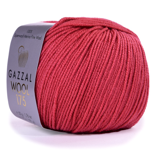 Пряжа Gazzal WOOL 175 (Цвет: 331 брусника)