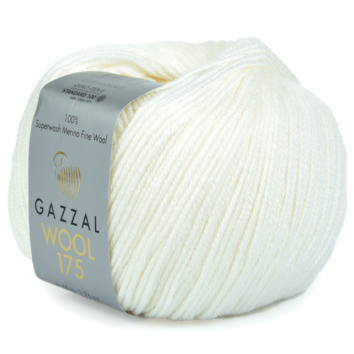 Пряжа Gazzal WOOL 175 (Цвет: 339 молочный)