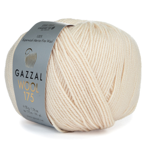 Пряжа Gazzal WOOL 175 (Цвет: 340 крем-брюле)