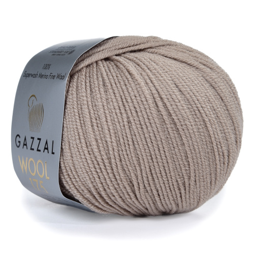 Пряжа Gazzal WOOL 175 (Цвет: 343 серо-бежевый)