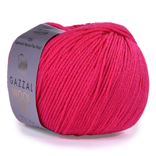 Пряжа Gazzal WOOL 175 (Цвет: 356 яркая мальва)