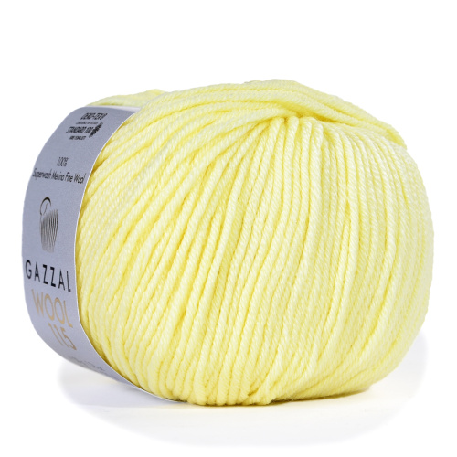 Пряжа Gazzal WOOL 115 (Цвет: 3314 светло-желтый)