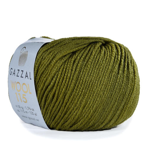 Пряжа Gazzal WOOL 115 (Цвет: 3327 оливковый)