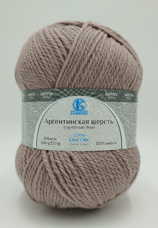 Пряжа Камтекс АРГЕНТИНСКАЯ ШЕРСТЬ (Цвет: 231 жемчужная роза)