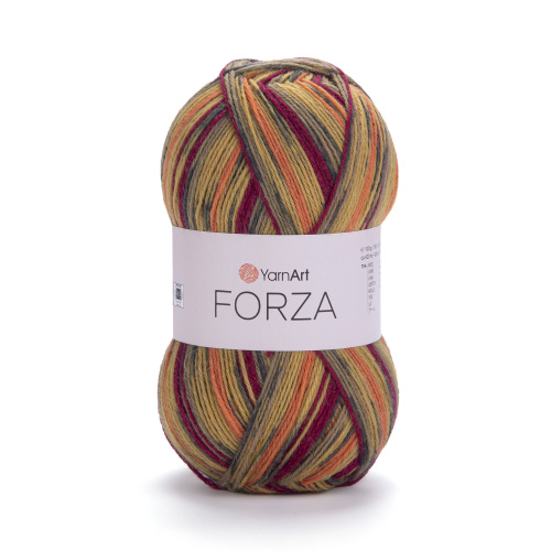 Пряжа Yarn Art Forza (Цвет: 2509 вишня/шафран)