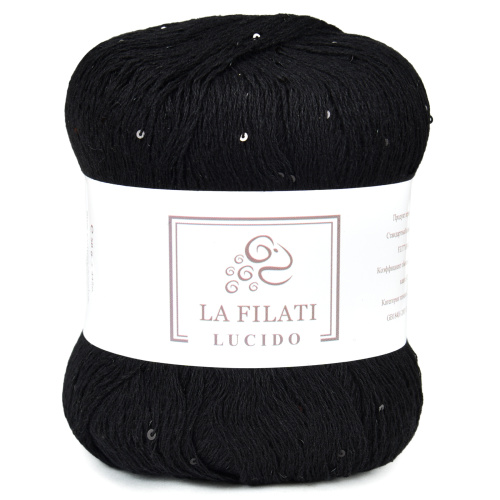 Пряжа La Filati LUCIDO (Цвет: 80005 черный)