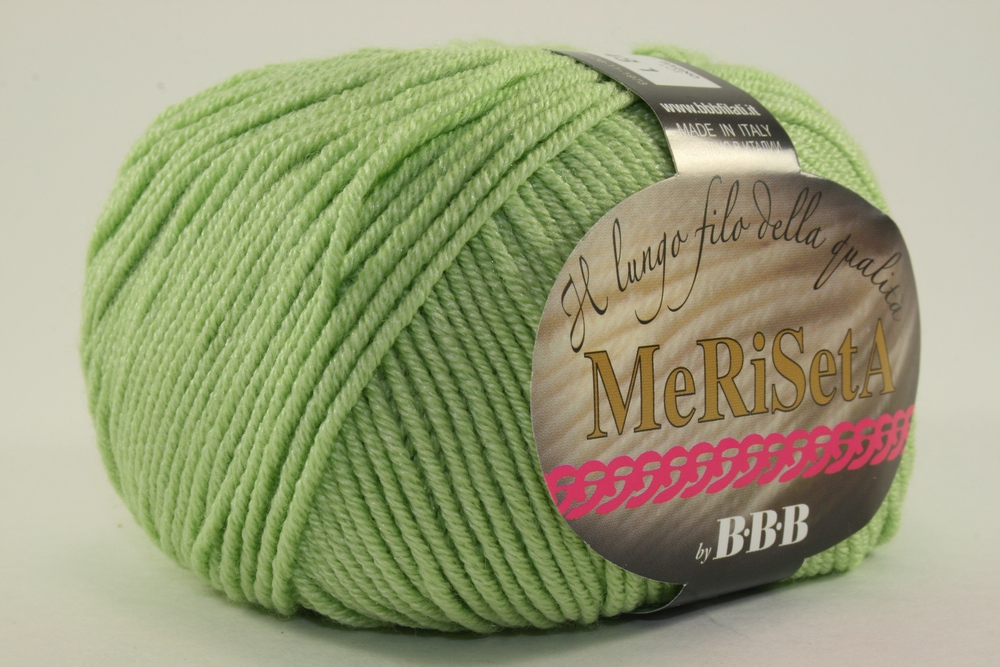 Пряжа BBB MERISETA (Цвет: 8 светло-зеленый)