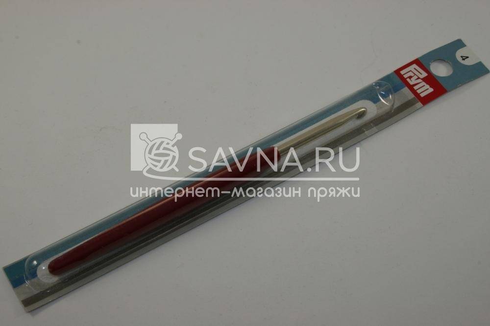 Крючок вяз. PRYM цв.ручка алюм. 4,0 мм