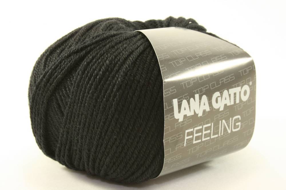 Пряжа Lana Gatto FEELING (Цвет: 10008 черный)