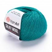 Пряжа Yarn Art SILKY WOOL (Цвет: 339 зеленая бирюза)
