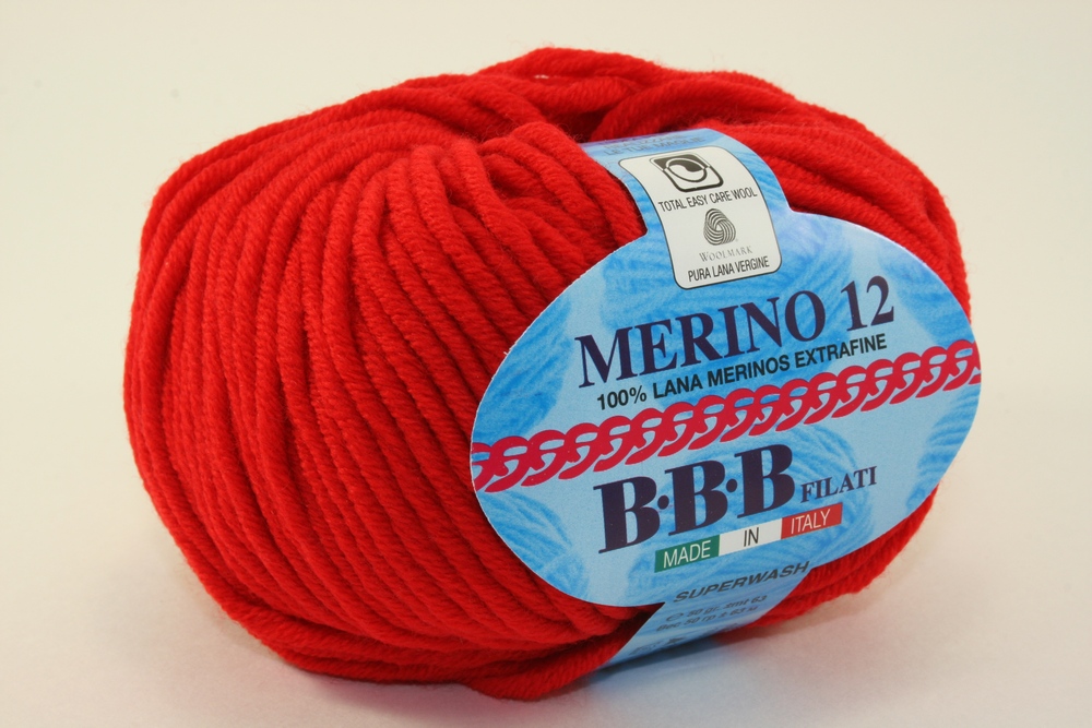 Пряжа BBB MERINO 12 (Цвет: 532 красный)