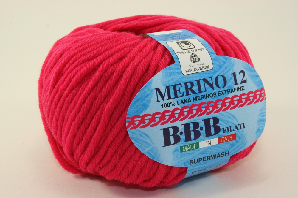 Пряжа BBB MERINO 12 (Цвет: 9603 малиновый)