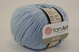 Пряжа Yarn Art JEANS  (Цвет: 75 небесно-голубой)